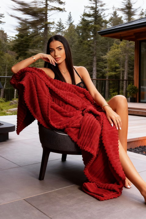 Koc FELISARA RED 220x240 cm - Tekstylia domowe | Ivet.PL Koc FELISARA RED 220x240 cm, Kolor : czerwony, IVET.PL - Modna odzież