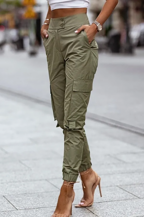 Spodnie TREZOLDA KHAKI, Kolor : khaki, IVET.PL - Modna odzież