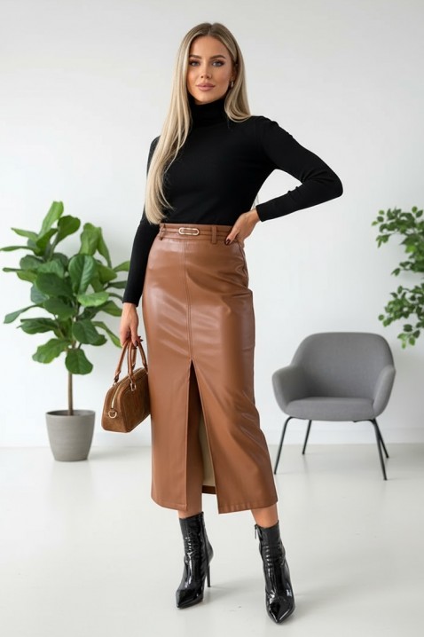 Spódnica SELILONA CAMEL, Kolor : jasnobrązowy, IVET.PL - Modna odzież