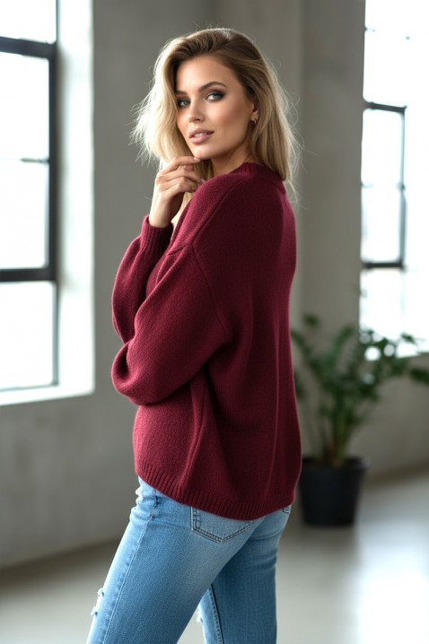 Sweter VIZONDRA BORDO, Kolor : bordowy, IVET.PL - Modna odzież