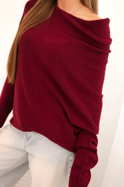 Sweter CROLMEDRA BORDO, Kolor : bordowy, IVET.PL - Modna odzież