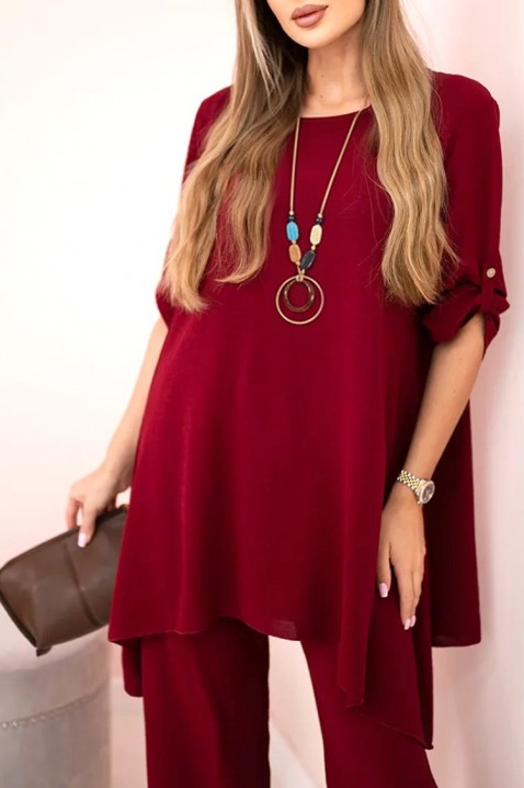 Komplet KLOBERGA BORDO - Komplety na co dzień | Ivet.PL Komplet KLOBERGA BORDO, Kolor : bordowy, IVET.PL - Modna odzież