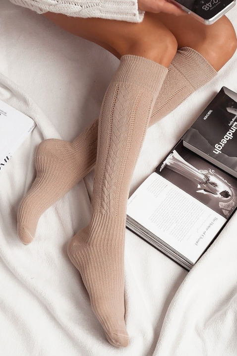 Podkolanówki PRONELMA BEIGE, Kolor :  beżowy, IVET.PL - Modna odzież