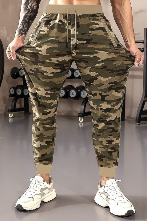 Spodnie KETEZO, Kolor : khaki, IVET.PL - Modna odzież