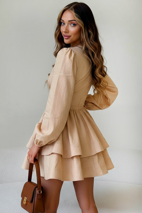 Sukienka DONALZA BEIGE, Kolor :  beżowy, IVET.PL - Modna odzież