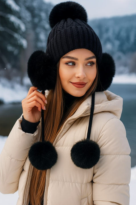 Czapka AVERSITA BLACK, Kolor : czarny, IVET.PL - Modna odzież