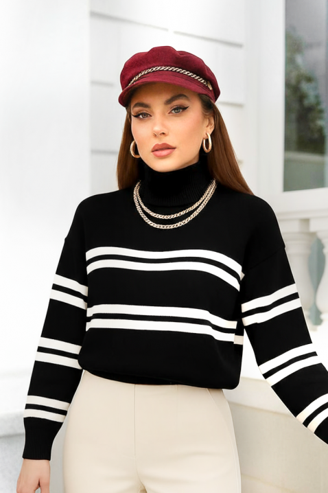 Sweter ZADRENA BLACK, Kolor : czarny, IVET.PL - Modna odzież