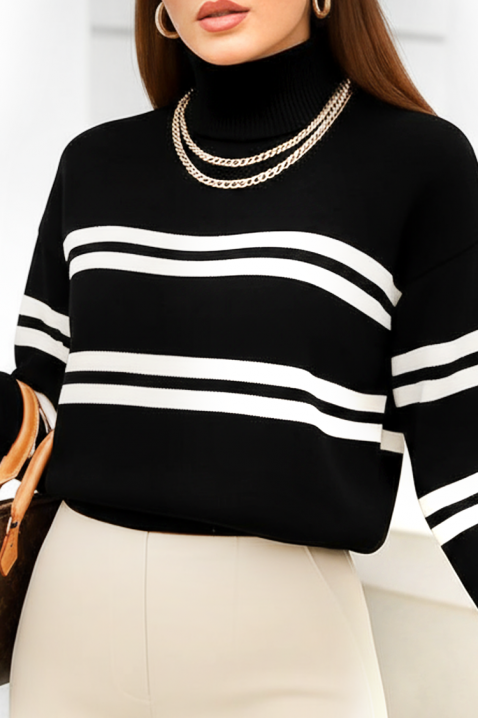 Sweter ZADRENA BLACK, Kolor : czarny, IVET.PL - Modna odzież