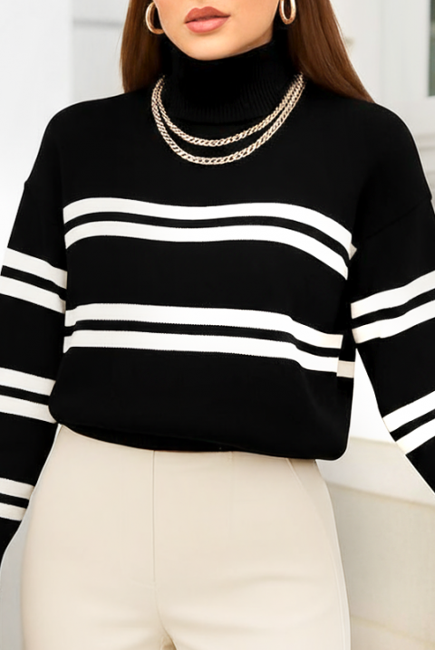 Sweter ZADRENA BLACK, Kolor : czarny, IVET.PL - Modna odzież