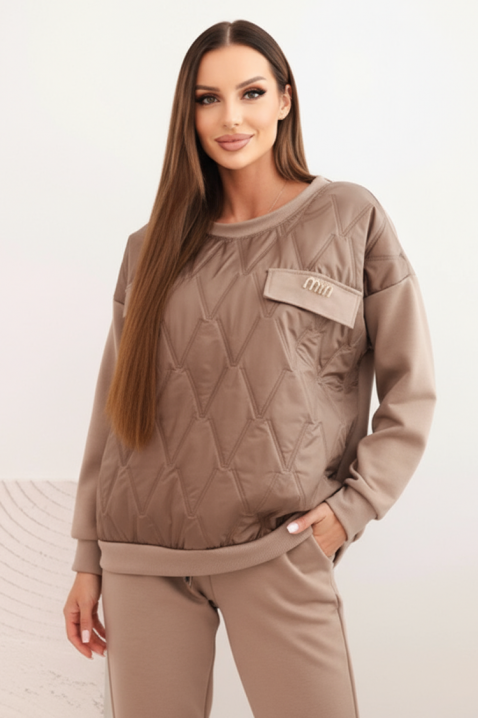 Komplet REBRALZA BEIGE, Kolor :  beżowy, IVET.PL - Modna odzież