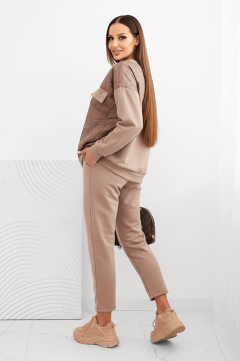 Komplet REBRALZA BEIGE, Kolor :  beżowy, IVET.PL - Modna odzież