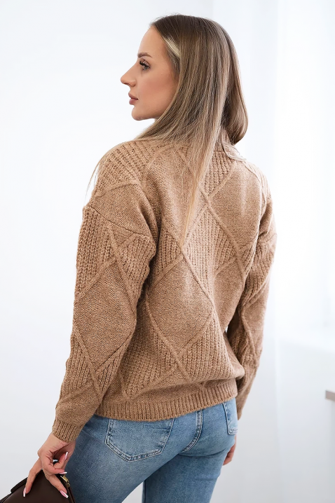 Sweter PLETOLDA BEIGE, Kolor :  beżowy, IVET.PL - Modna odzież