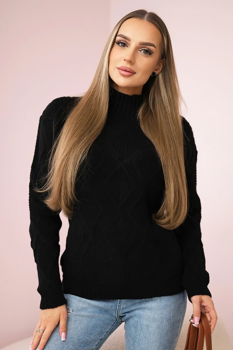 Sweter FRONZELA BLACK, Kolor : czarny, IVET.PL - Modna odzież