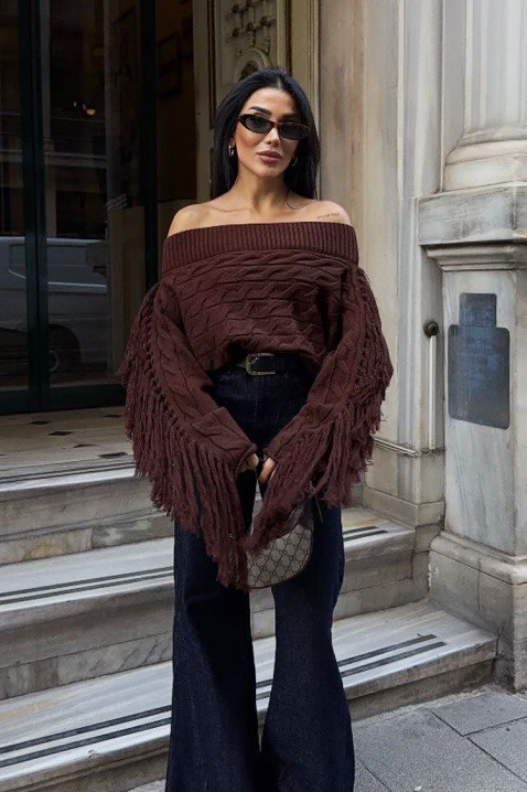 Sweter REZVILZA BROWN, Kolor : brązowy, IVET.PL - Modna odzież