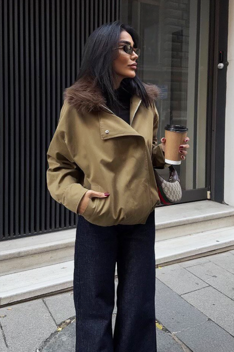 Kurtka DEGRITA KHAKI, Kolor : khaki, IVET.PL - Modna odzież