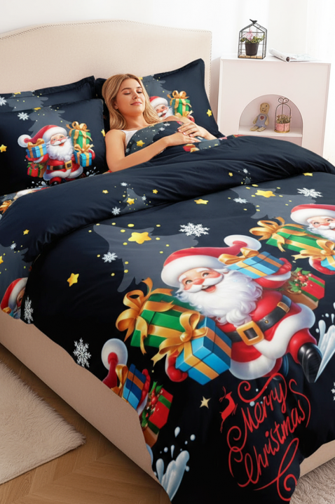 Komplet pościeli VIORENY 200x220 cm bawełana- 4 elementy, Kolor : czarny, IVET.PL - Modna odzież