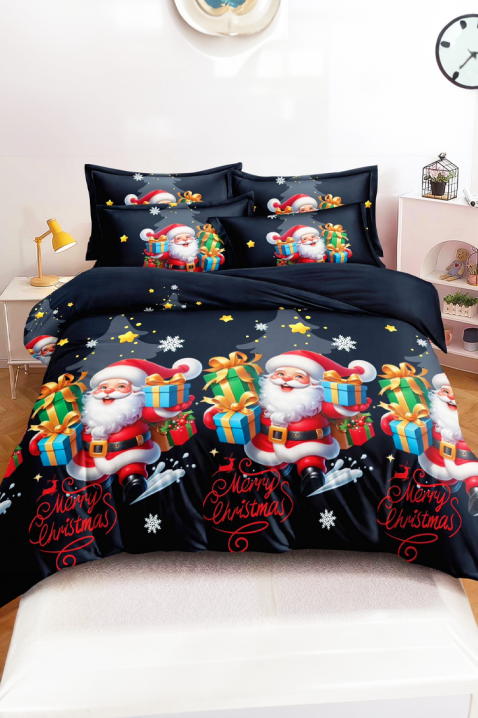 Komplet pościeli VIORENY 200x220 cm bawełana- 4 elementy, Kolor : czarny, IVET.PL - Modna odzież