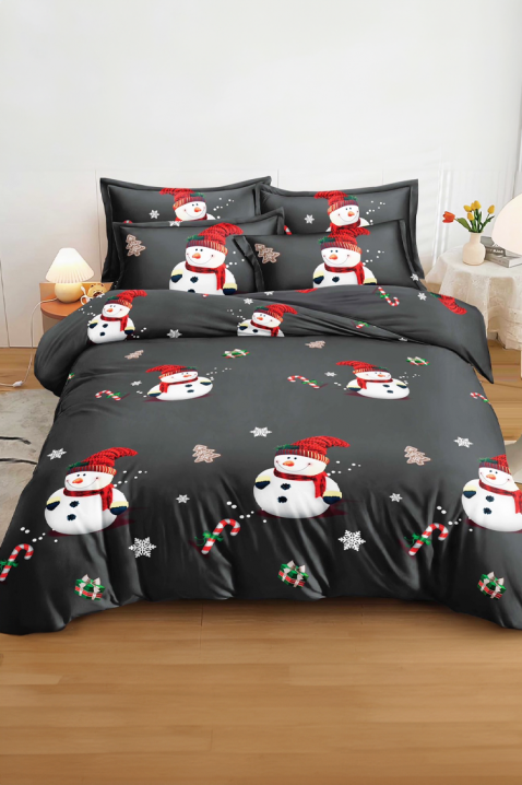Komplet pościeli LIONERSY 200x220 cm bawełna - 4 elementy, Kolor : czarny, IVET.PL - Modna odzież