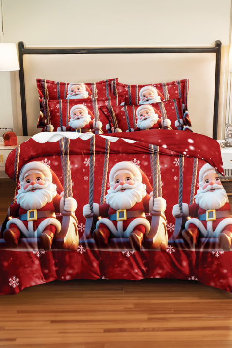 Komplet pościeli ORMENFY 200x220 cm bawełna - 4 elementy, Kolor : czerwony, IVET.PL - Modna odzież