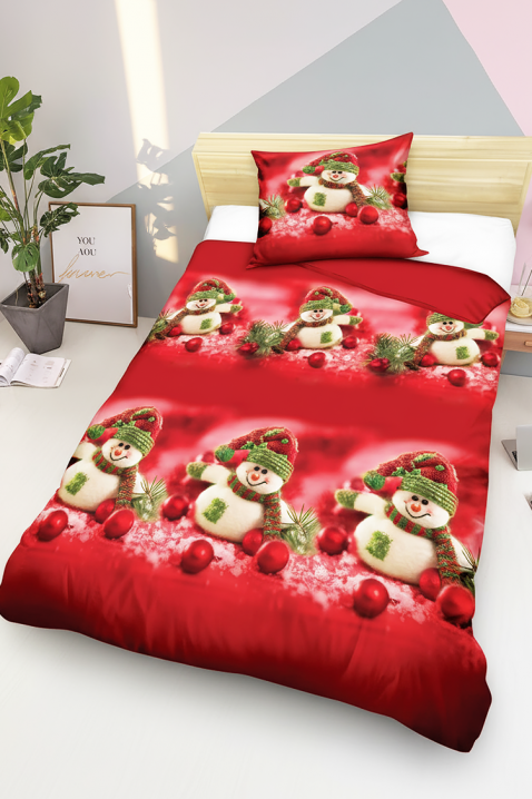 Komplet pościeli ZIOGY 140x200 cm bawełna, Kolor : czerwony, IVET.PL - Modna odzież