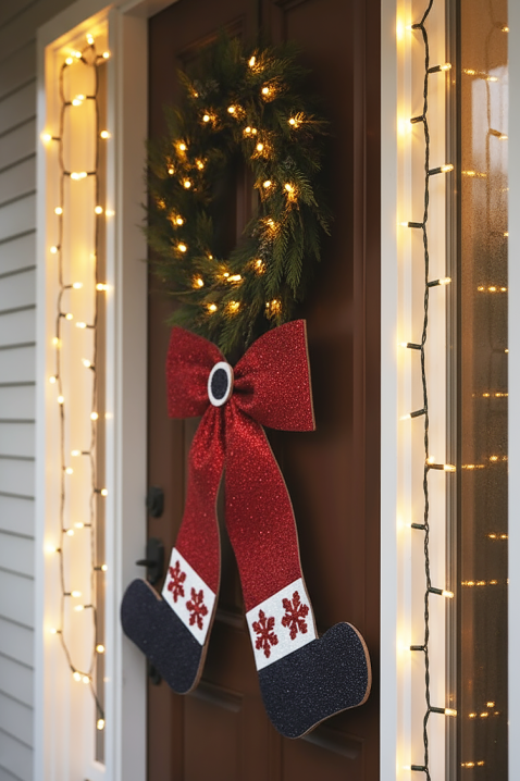 Świąteczna ozdoba na dzrwi ERNOMY, Kolor : czerwony, IVET.PL - Modna odzież