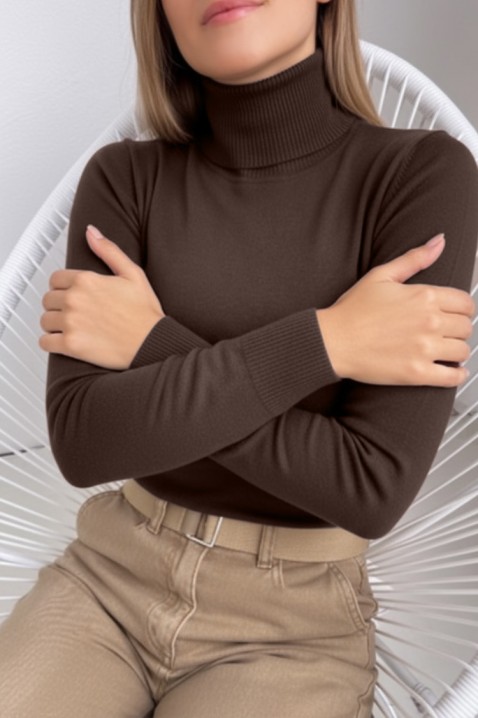 Sweter BRONENZA BROWN, Kolor : brązowy, IVET.PL - Modna odzież