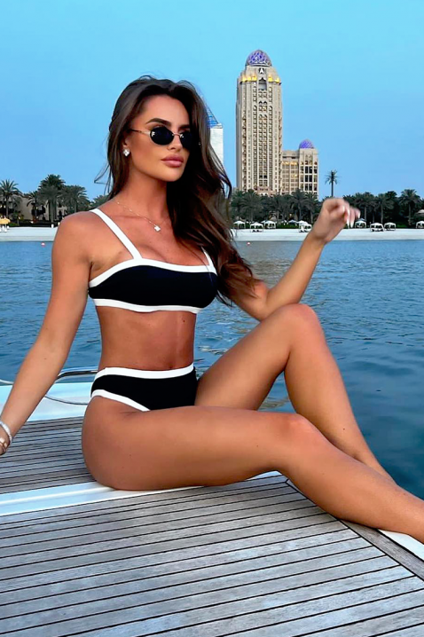 Strój kąpielowy VOLMERFA, Kolor : czarny z białym, IVET.PL - Modna odzież