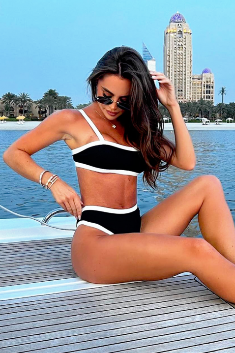 Strój kąpielowy VOLMERFA, Kolor : czarny z białym, IVET.PL - Modna odzież