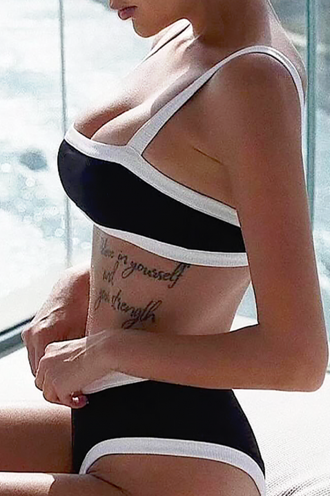 Strój kąpielowy VOLMERFA, Kolor : czarny z białym, IVET.PL - Modna odzież