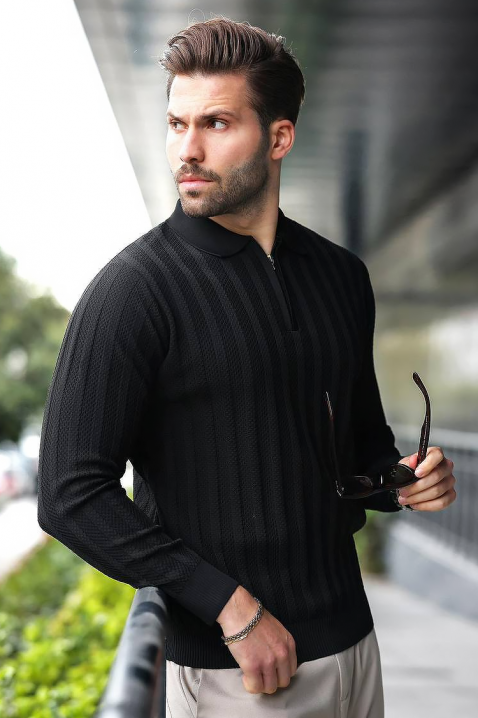 Sweter MATELDO BLACK, Kolor : czarny, IVET.PL - Modna odzież