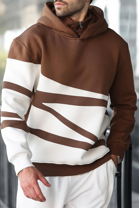 Bluza TEOFOZO BROWN, Kolor : brązowy, IVET.PL - Modna odzież