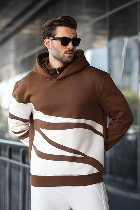 Bluza TEOFOZO BROWN, Kolor : brązowy, IVET.PL - Modna odzież