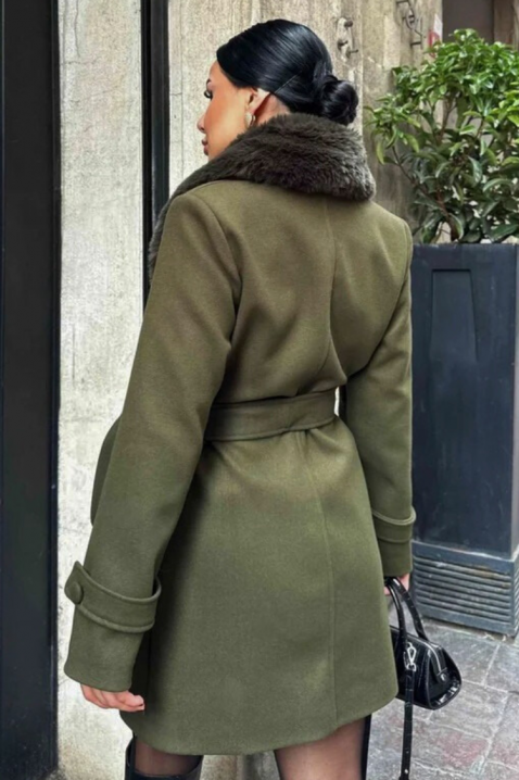 Płaszcz DOLNEVA KHAKI, Kolor : khaki, IVET.PL - Modna odzież