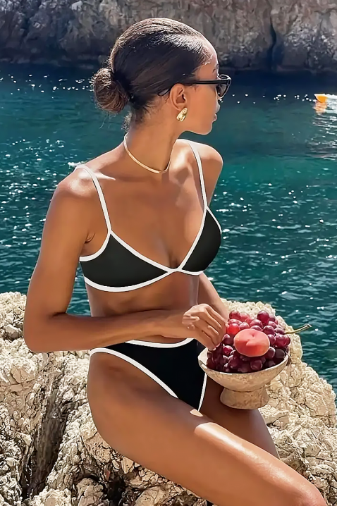 Strój kąpielowy INELFEA, Kolor : czarny z białym, IVET.PL - Modna odzież