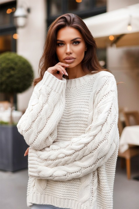 Sweter TINTEFA WHITE, Kolor : biały, IVET.PL - Modna odzież