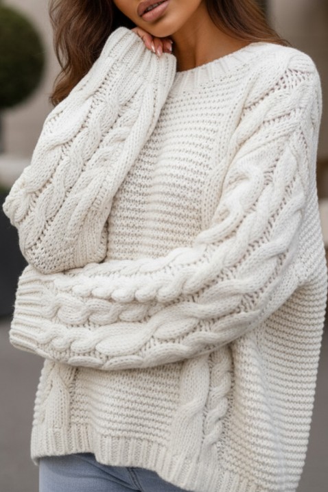Sweter TINTEFA WHITE, Kolor : biały, IVET.PL - Modna odzież