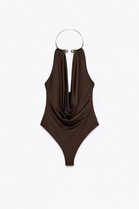 Top - body SELESTRA BROWN, Kolor : brązowy, IVET.PL - Modna odzież