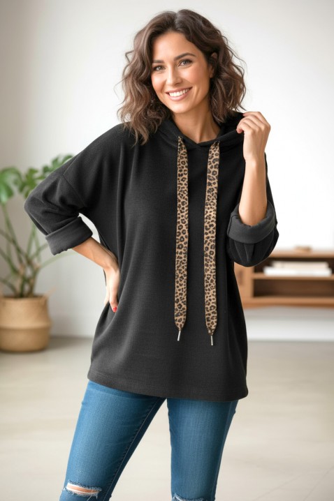 Bluza PRATOLDA BLACK - Bluzy | Ivet.PL Bluza PRATOLDA BLACK, Kolor : czarny, IVET.PL - Modna odzież