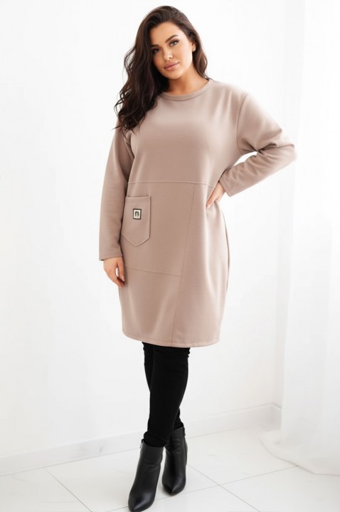 Tunika DANZONA BEIGE - Plus size | Ivet.PL Tunika DANZONA BEIGE, Kolor :  beżowy, IVET.PL - Modna odzież