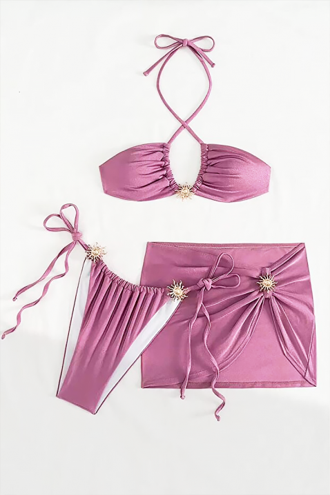 Komplet plażowy ERONILA LILA, Kolor : fioletowy, IVET.PL - Modna odzież