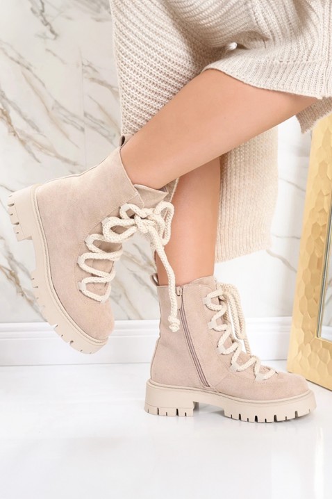 Buty EMILSENA BEIGE - Botki | Ivet.PL Buty EMILSENA BEIGE, Kolor :  beżowy, IVET.PL - Modna odzież