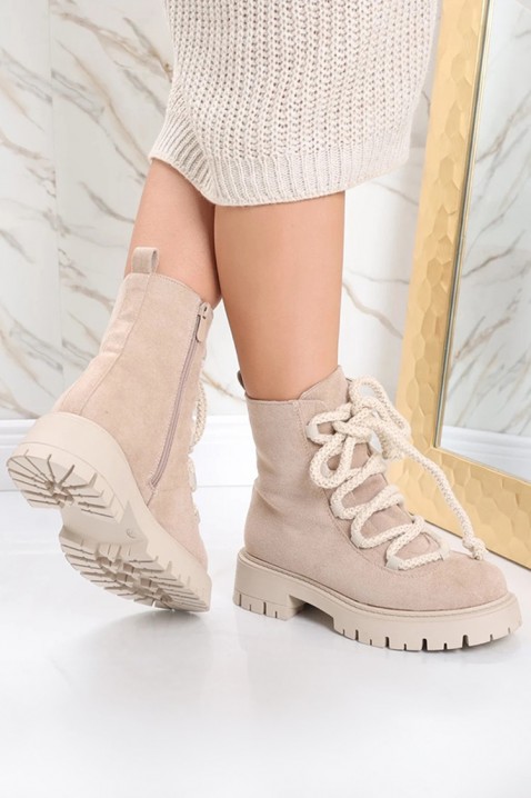 Buty EMILSENA BEIGE - Botki | Ivet.PL Buty EMILSENA BEIGE, Kolor :  beżowy, IVET.PL - Modna odzież
