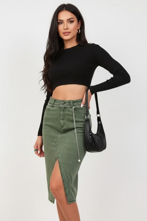 Spódnica MINZONA GREEN - Denim | Ivet.PL Spódnica MINZONA GREEN, Kolor : zielony, IVET.PL - Modna odzież