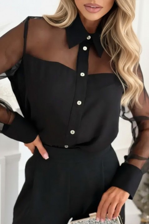 Koszula NEZLINZA BLACK - Koszule | Ivet.PL Koszula NEZLINZA BLACK, Kolor : czarny, IVET.PL - Modna odzież