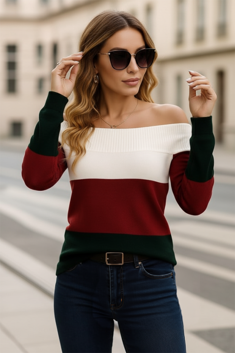 Bluzka ROVOLZA BORDO, Kolor : bordowy, IVET.PL - Modna odzież