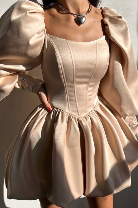 Sukienka OGOYSTA BEIGE, Kolor :  beżowy, IVET.PL - Modna odzież