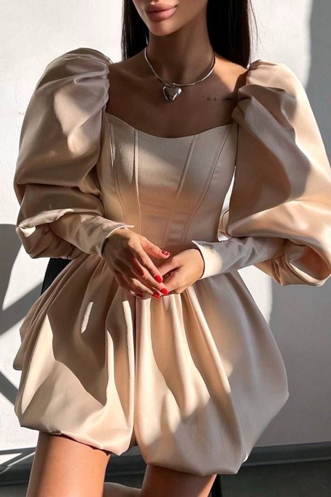 Sukienka OGOYSTA BEIGE, Kolor :  beżowy, IVET.PL - Modna odzież