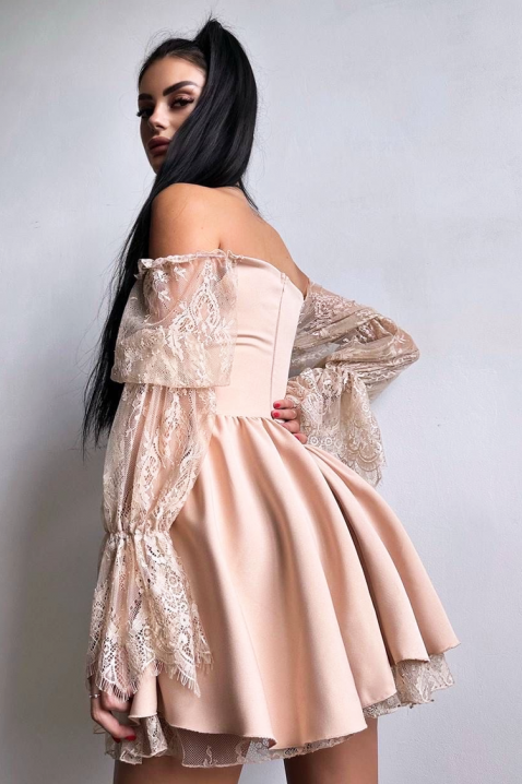 Sukienka HLONDINA PUDRA, Kolor : pudrowy róż, IVET.PL - Modna odzież