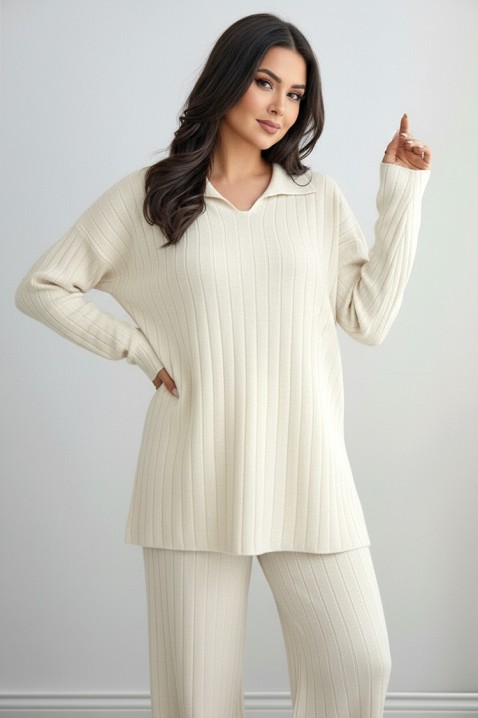 Komplet MAKSINA ECRU - Komplety na co dzień | Ivet.PL Komplet MAKSINA ECRU, Kolor : ecru, IVET.PL - Modna odzież