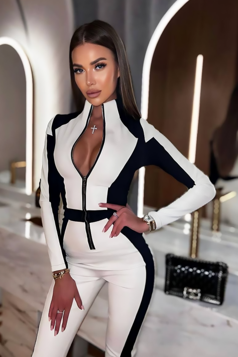 Kombinezon SHPIONIZA, Kolor : czarny z białym, IVET.PL - Modna odzież